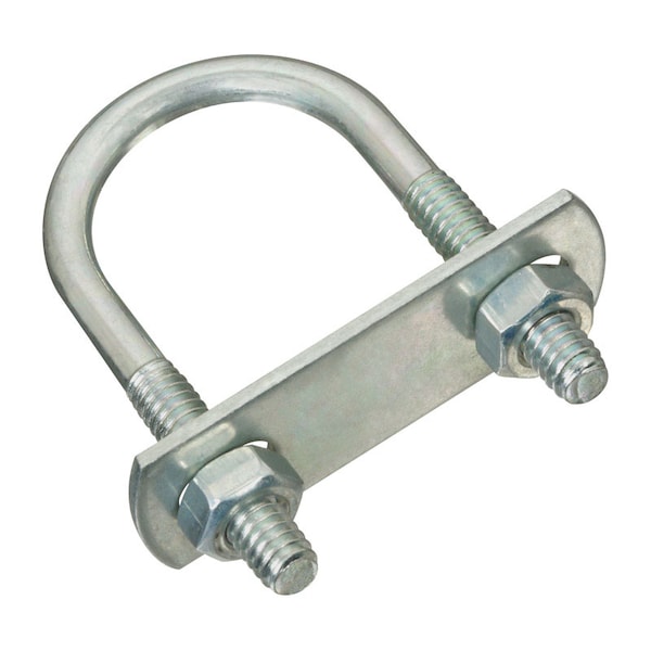 National Hardware Round U-Bolt, 1/4", 1-1/8 in W, 2-1/4 in H, Zinc Plated Stainless Steel N222-083 - main